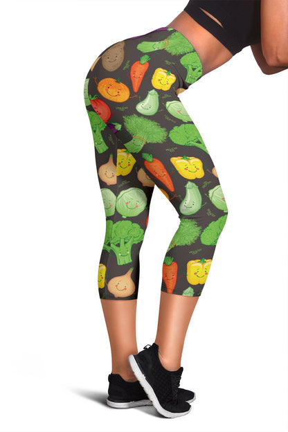 Vegan Funny Themed Design Print Women Capris