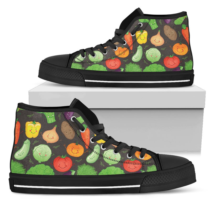 Vegan Funny Themed Design Print Women High Top Shoes