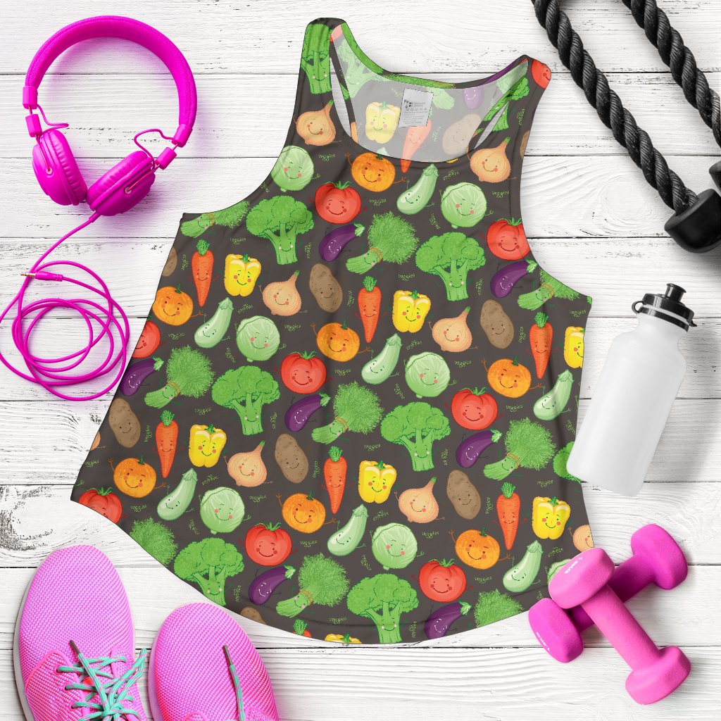 Vegan Funny Themed Design Print Women Racerback Tank Top