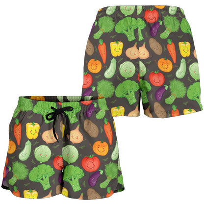 Vegan Funny Themed Design Print Women Shorts-JTAMIGO.COM