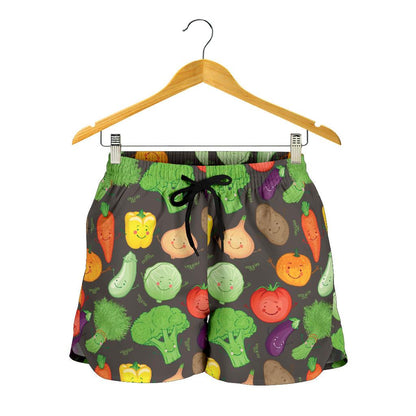 Vegan Funny Themed Design Print Women Shorts-JTAMIGO.COM