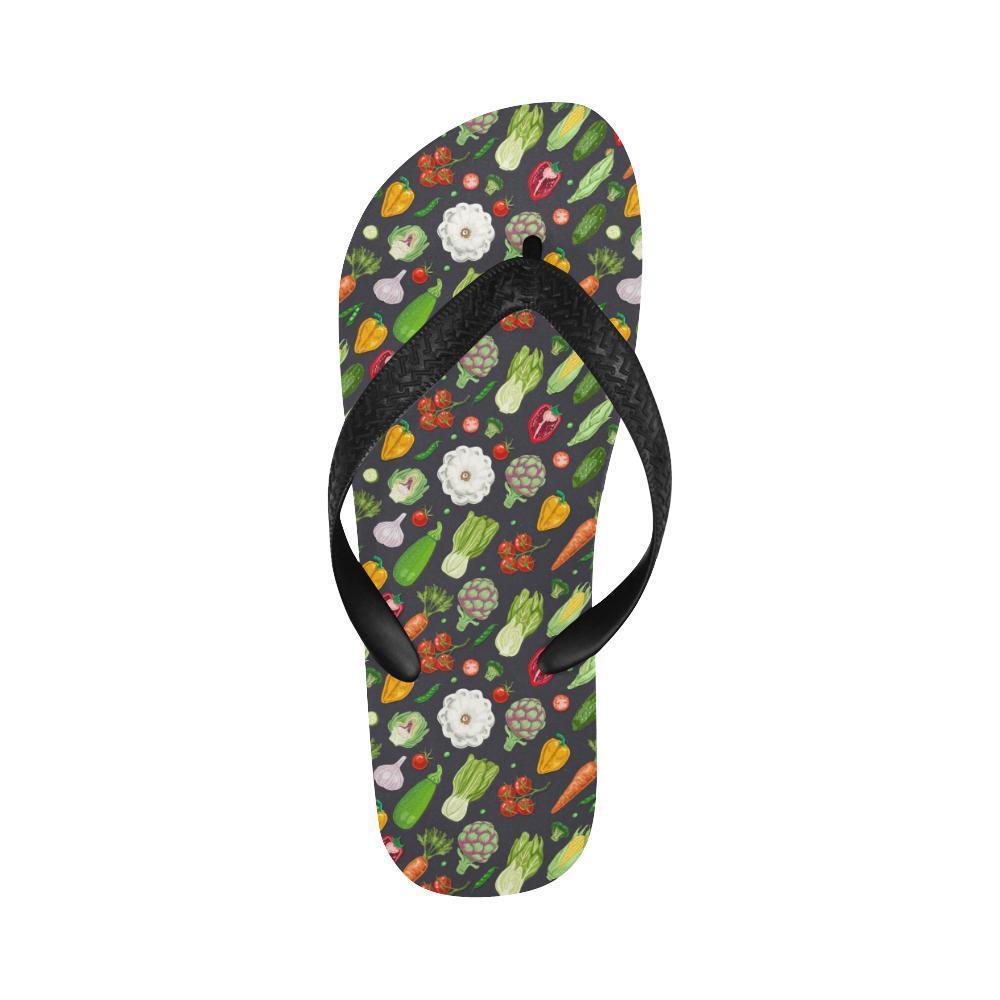 Vegan Pattern Themed Design Print Flip Flops-JTAMIGO.COM