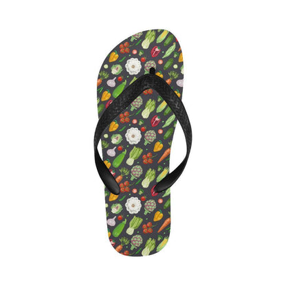Vegan Pattern Themed Design Print Flip Flops-JTAMIGO.COM