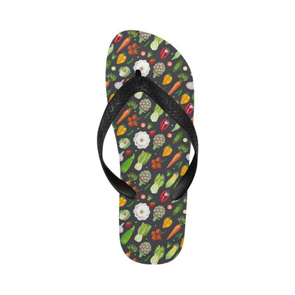Vegan Pattern Themed Design Print Flip Flops-JTAMIGO.COM