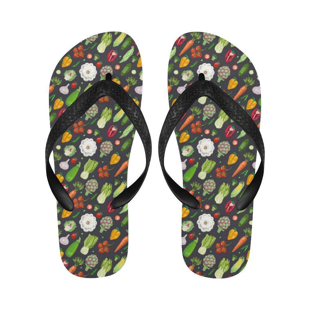 Vegan Pattern Themed Design Print Flip Flops-JTAMIGO.COM