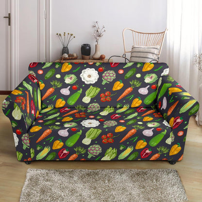 Vegan Pattern Themed Design Print Loveseat Slipcover-JTAMIGO.COM