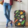 Vegan Pattern Themed Design Print Luggage Cover Protector