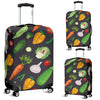 Vegan Pattern Themed Design Print Luggage Cover Protector