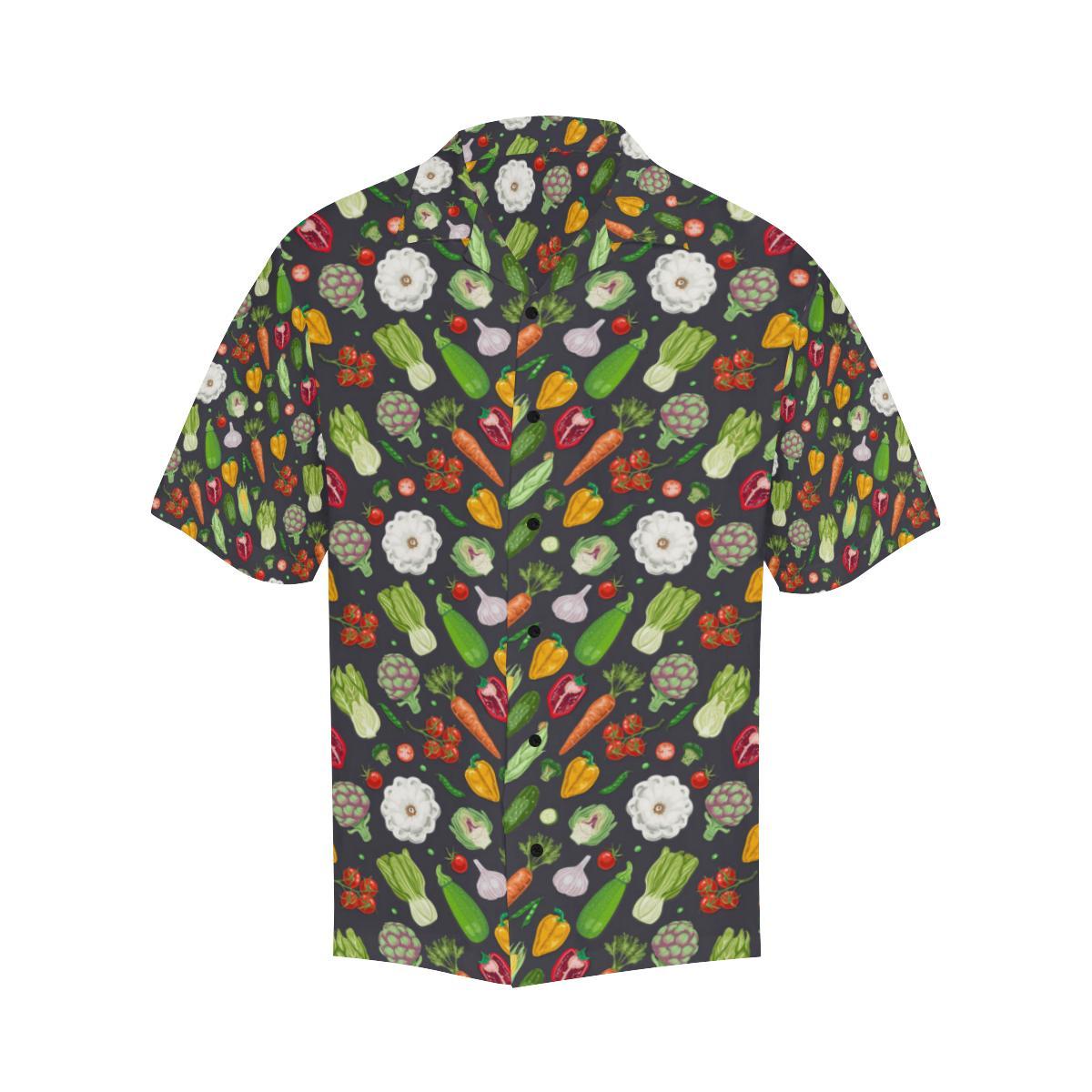 Vegan Pattern Themed Design Print Men Aloha Hawaiian Shirt