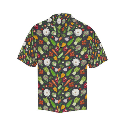 Vegan Pattern Themed Design Print Men Aloha Hawaiian Shirt