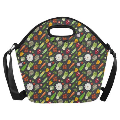 Vegan Pattern Themed Design Print Neoprene Lunch Bag (Model 1669)(Large)-JTAMIGO.COM