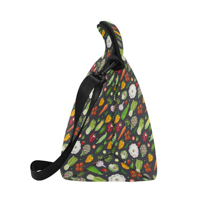 Vegan Pattern Themed Design Print Neoprene Lunch Bag (Model 1669)(Large)-JTAMIGO.COM