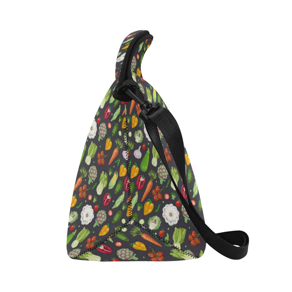 Vegan Pattern Themed Design Print Neoprene Lunch Bag (Model 1669)(Large)-JTAMIGO.COM