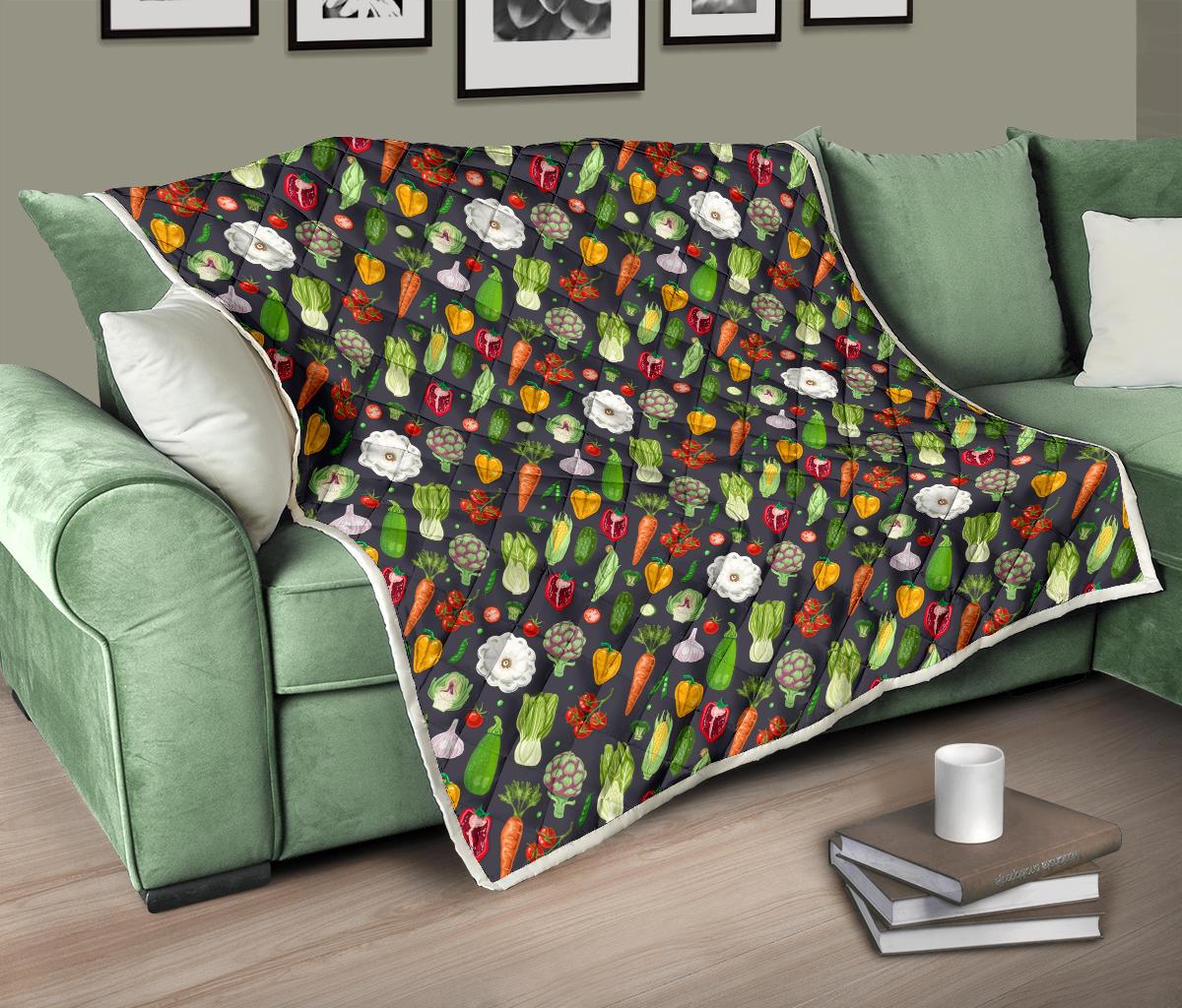 Vegan Pattern Themed Design Print Premium Quilt-JTAMIGO.COM