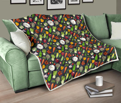 Vegan Pattern Themed Design Print Premium Quilt-JTAMIGO.COM