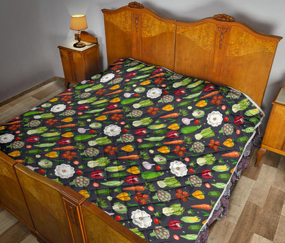 Vegan Pattern Themed Design Print Premium Quilt-JTAMIGO.COM