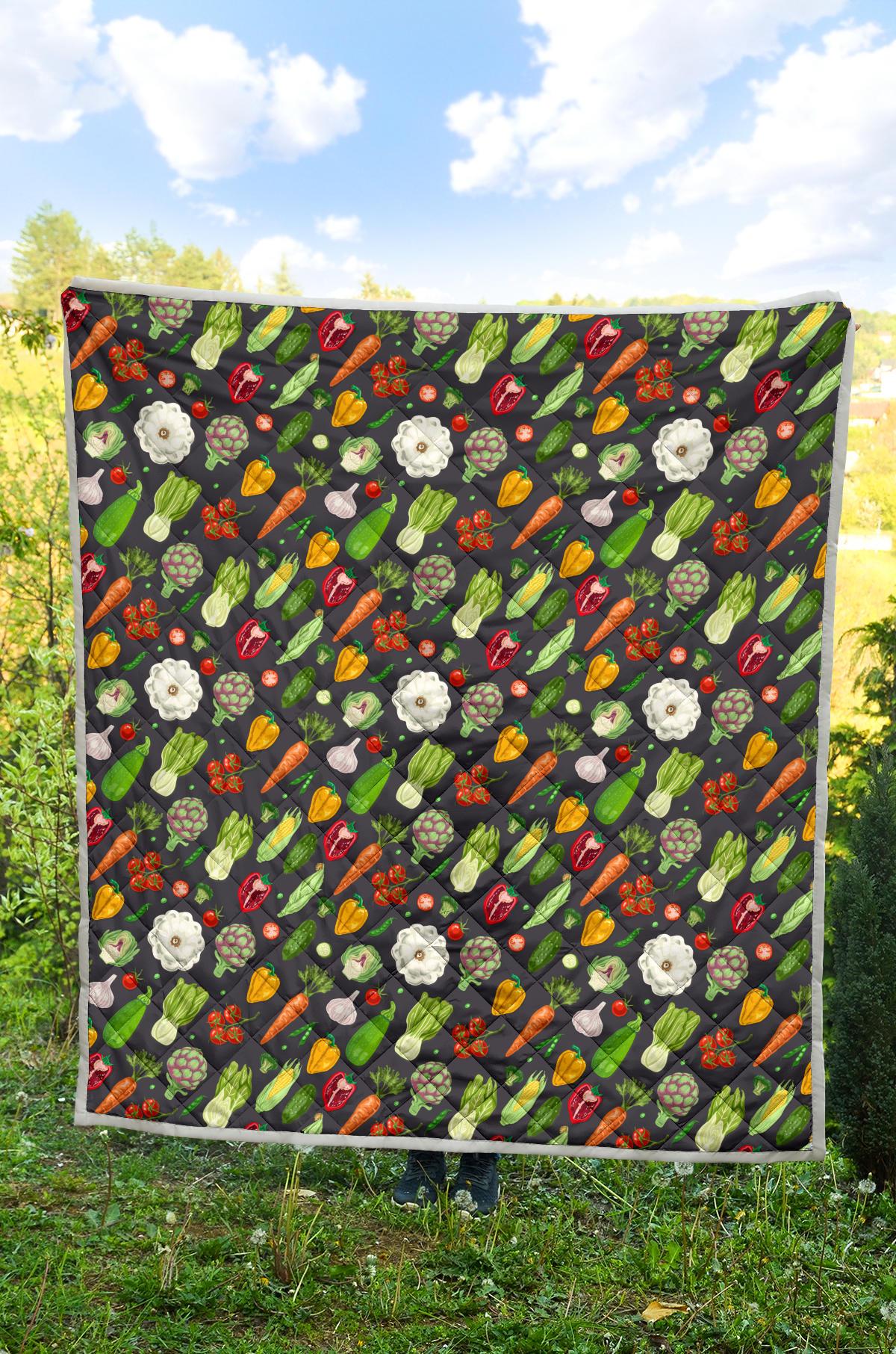 Vegan Pattern Themed Design Print Premium Quilt-JTAMIGO.COM