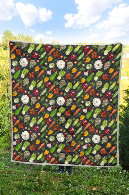 Vegan Pattern Themed Design Print Premium Quilt-JTAMIGO.COM