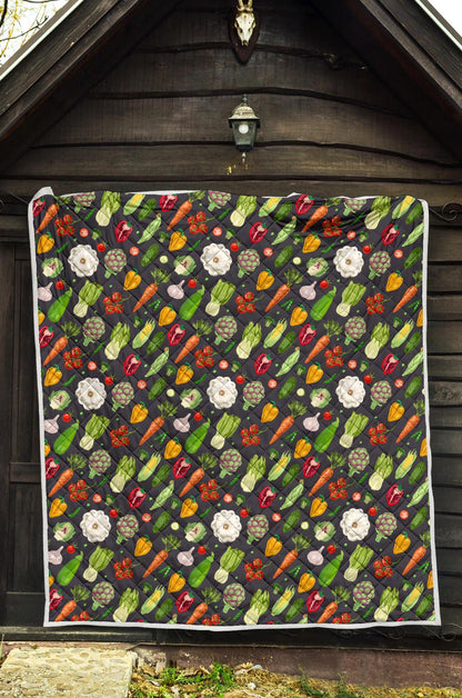Vegan Pattern Themed Design Print Premium Quilt-JTAMIGO.COM
