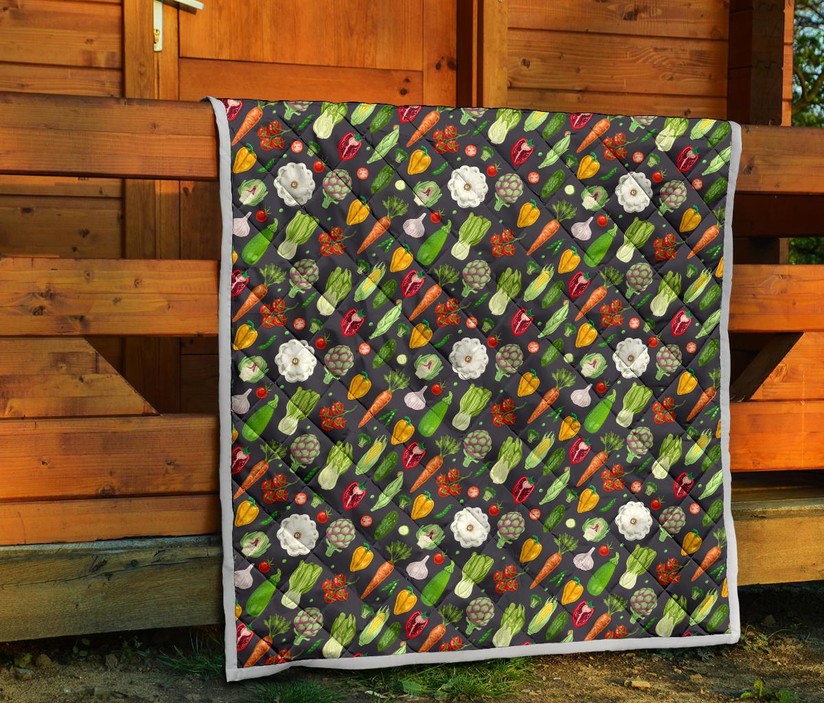 Vegan Pattern Themed Design Print Premium Quilt-JTAMIGO.COM