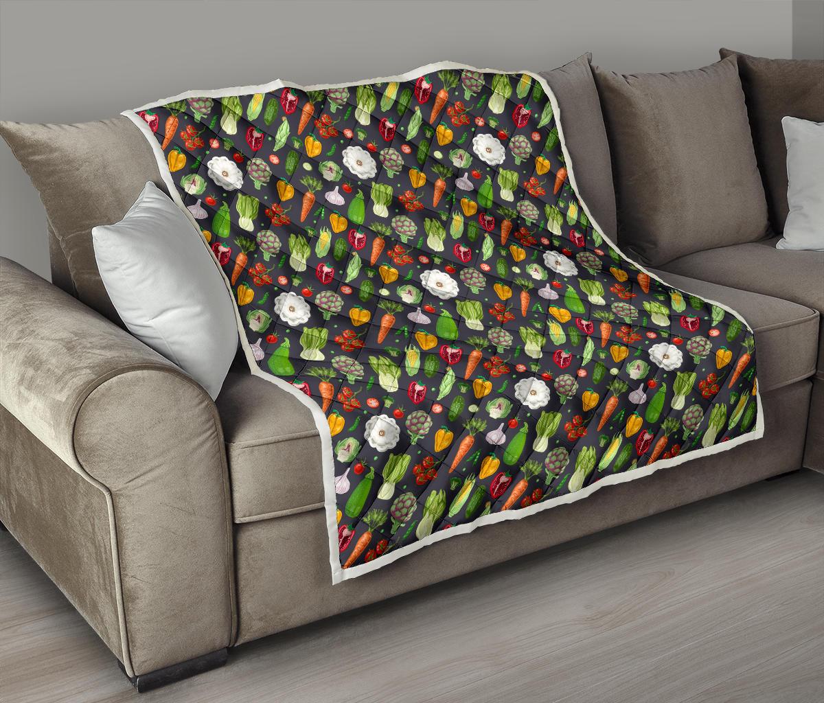 Vegan Pattern Themed Design Print Premium Quilt-JTAMIGO.COM