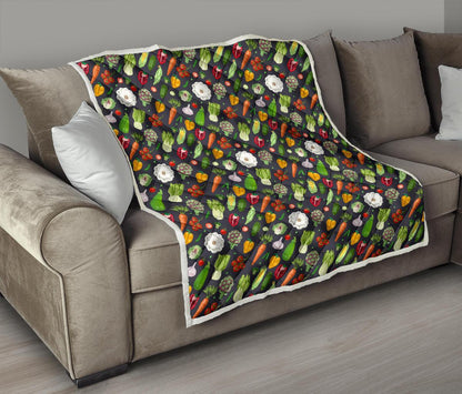 Vegan Pattern Themed Design Print Premium Quilt-JTAMIGO.COM
