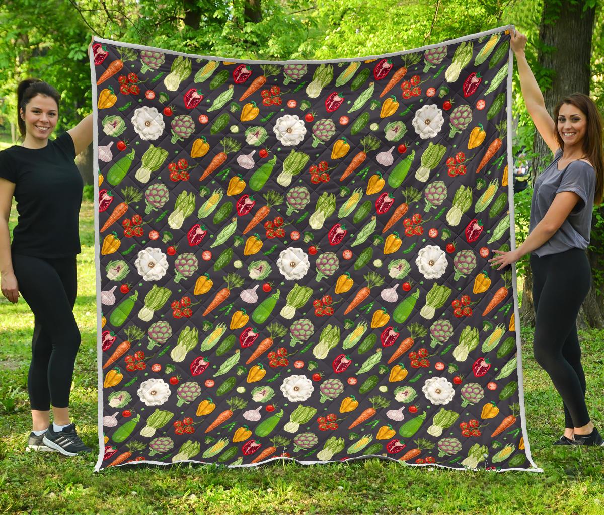 Vegan Pattern Themed Design Print Premium Quilt-JTAMIGO.COM