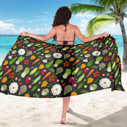 Vegan Pattern Themed Design Print Sarong Pareo Wrap