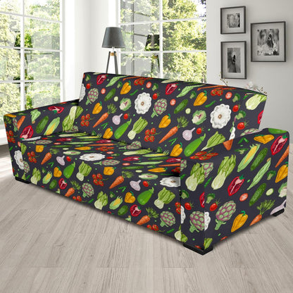 Vegan Pattern Themed Design Print Sofa Slipcover-JTAMIGO.COM