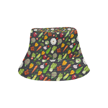 Vegan Pattern Themed Design Print Unisex Bucket Hat