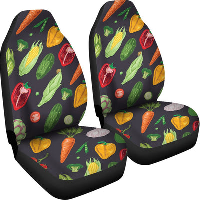 Vegan Pattern Themed Design Print Universal Fit Car Seat Covers