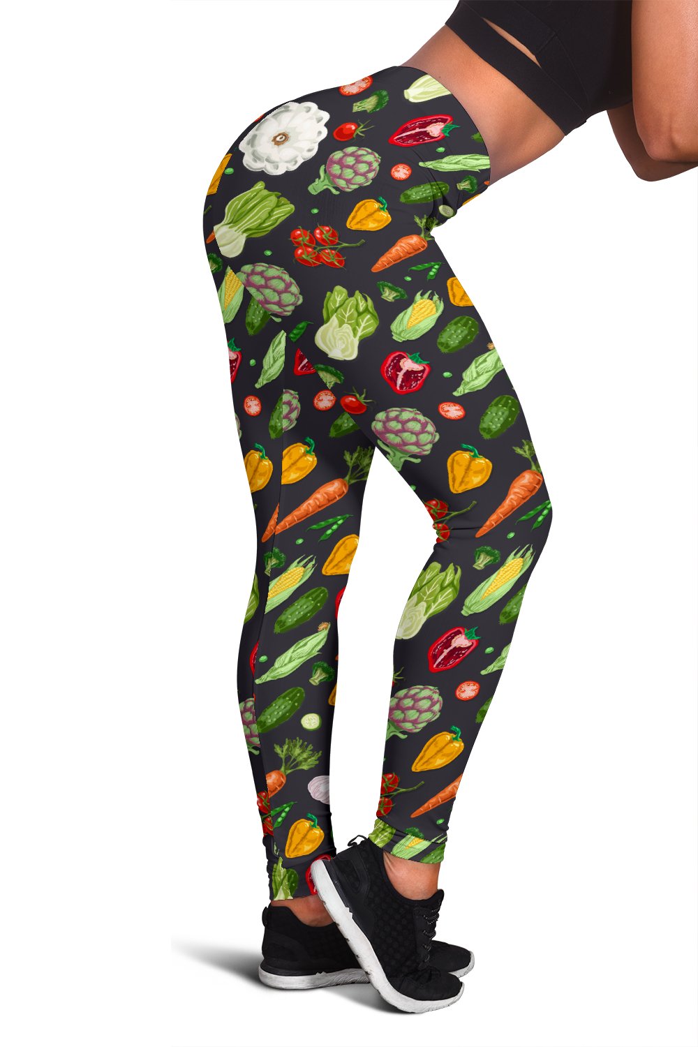Vegan Pattern Themed Design Print Women Leggings
