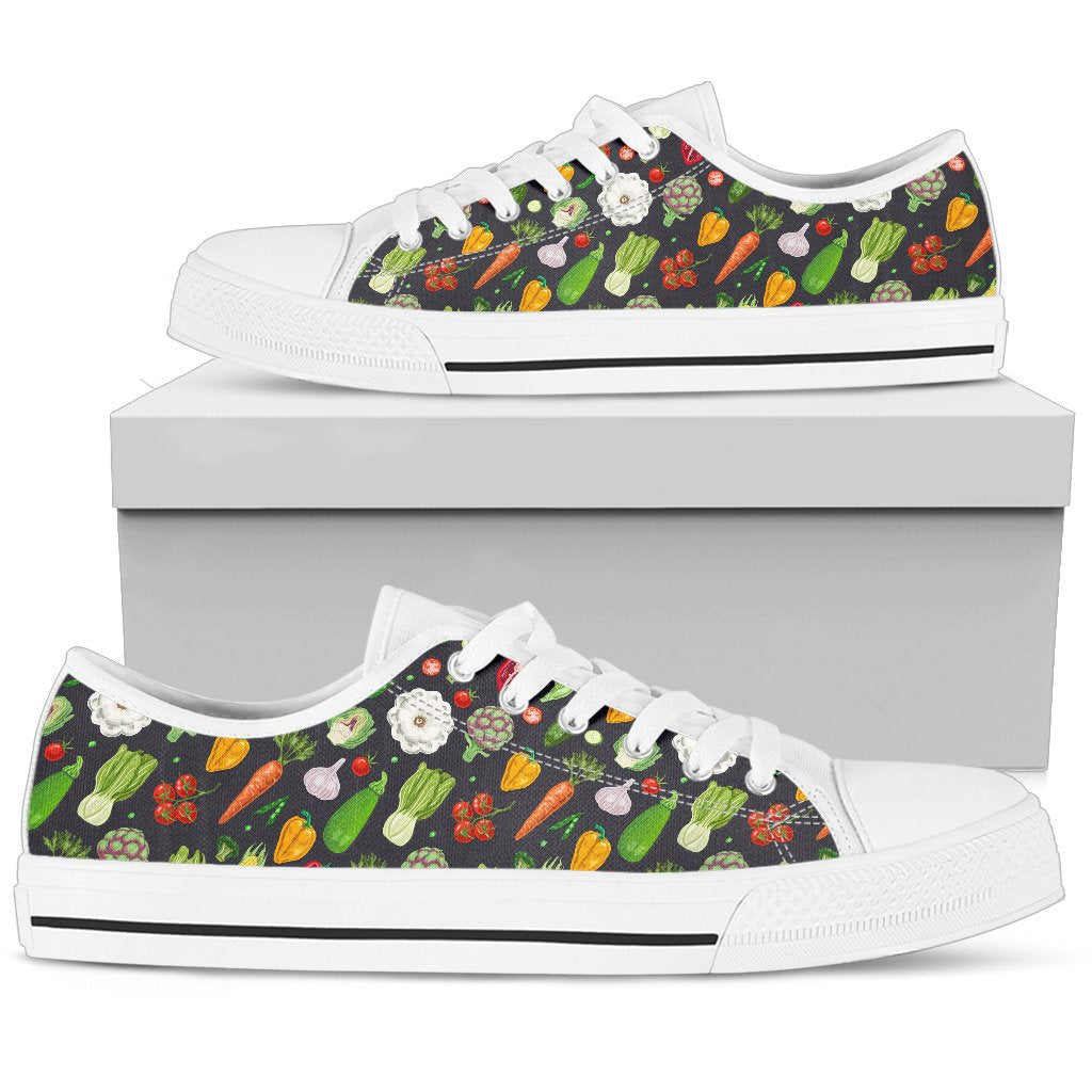 Vegan Pattern Themed Design Print Women Low Top Shoes-JTAMIGO.COM