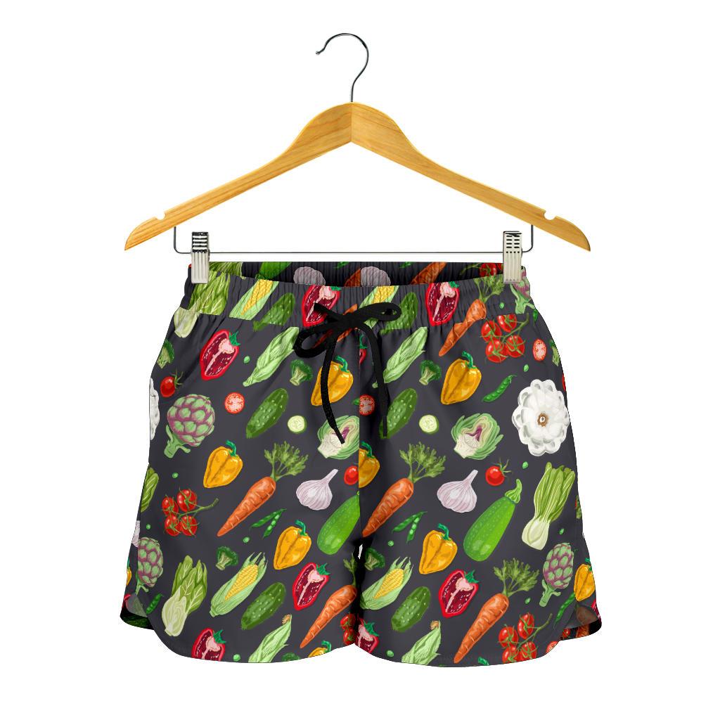 Vegan Pattern Themed Design Print Women Shorts-JTAMIGO.COM