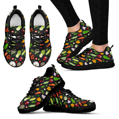 Vegan Pattern Themed Design Print Women Sneakers Shoes