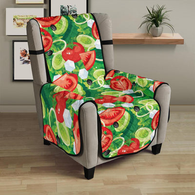 Vegan Salad Themed Design Print Chair Protector-JTAMIGO.COM