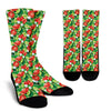 Vegan Salad Themed Design Print Crew Socks
