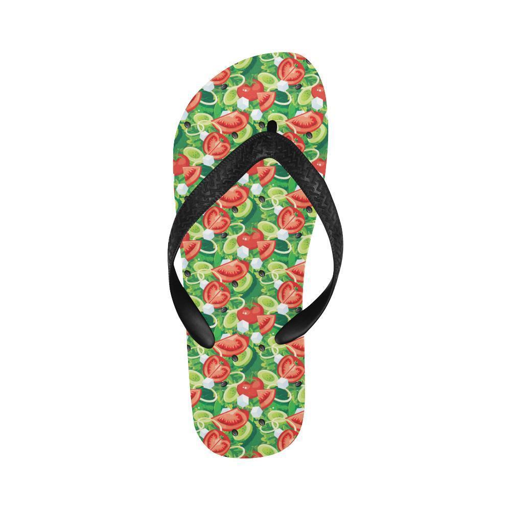 Vegan Salad Themed Design Print Flip Flops-JTAMIGO.COM