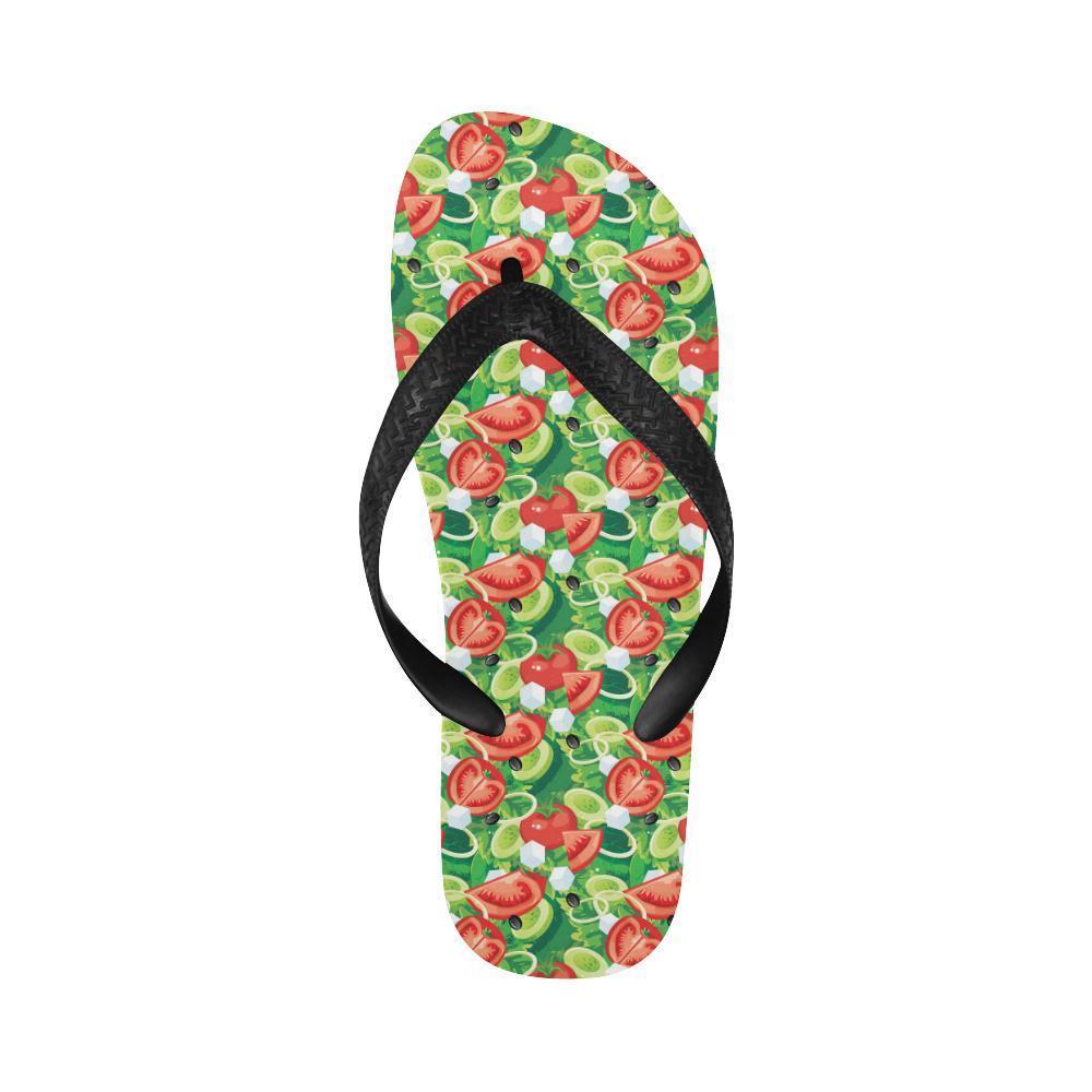 Vegan Salad Themed Design Print Flip Flops-JTAMIGO.COM