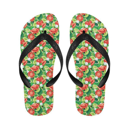 Vegan Salad Themed Design Print Flip Flops-JTAMIGO.COM