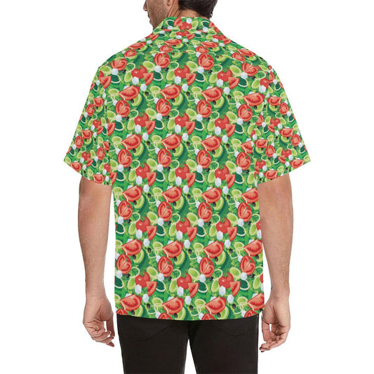 Vegan Salad Themed Design Print Men Aloha Hawaiian Shirt