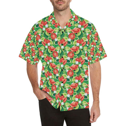 Vegan Salad Themed Design Print Men Aloha Hawaiian Shirt