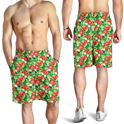 Vegan Salad Themed Design Print Mens Shorts-JTAMIGO.COM