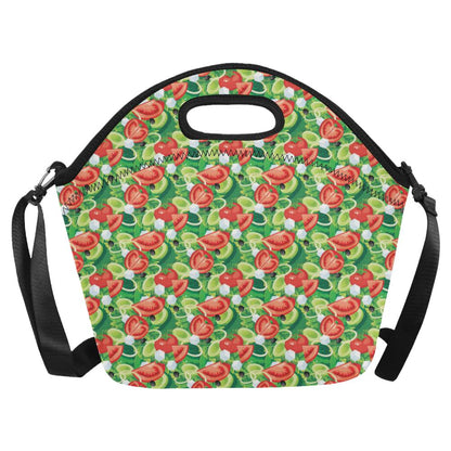 Vegan Salad Themed Design Print Neoprene Lunch Bag (Model 1669)(Large)-JTAMIGO.COM