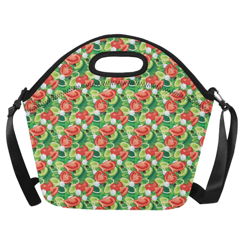 Vegan Salad Themed Design Print Neoprene Lunch Bag (Model 1669)(Large)-JTAMIGO.COM