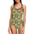 Vegan Salad Themed Design Print One Piece Swimsuit-JTAMIGO.COM