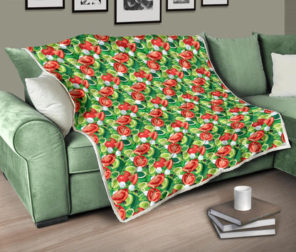 Vegan Salad Themed Design Print Premium Quilt-JTAMIGO.COM