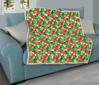 Vegan Salad Themed Design Print Premium Quilt-JTAMIGO.COM