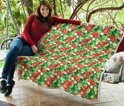 Vegan Salad Themed Design Print Premium Quilt-JTAMIGO.COM