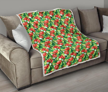 Vegan Salad Themed Design Print Premium Quilt-JTAMIGO.COM